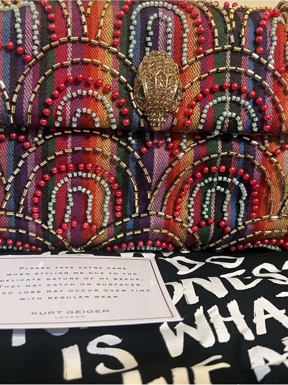 Kurt Geiger Medium Kensington Beaded Crossbody - Picture 3 of 10